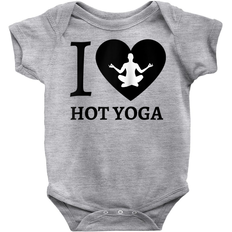 Teal I Love Hot Yoga Heart Sukhasana Raglan Baseball Tee Baby Bodysuit by cm-arts | Artistshot