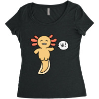 Golden Albino Axolotl (yellow Axolotl) Saying Women's Triblend Scoop T-shirt | Artistshot