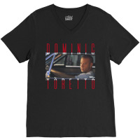 Fast & Furious Dominic Toretto Photo Word Stack V-neck Tee | Artistshot