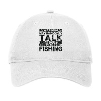 Warning May Talk About Fishing   King Mackerel Fish T Shirt Adjustable Cap | Artistshot