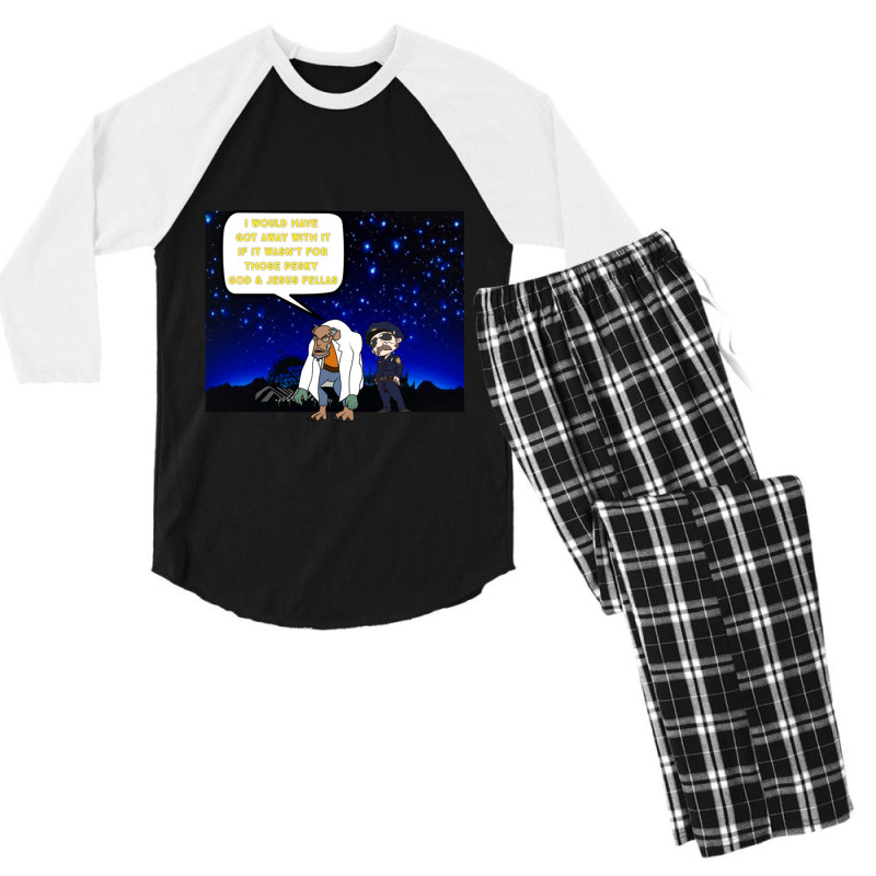 Pesky God _amp_ Jesus Men's 3/4 Sleeve Pajama Set by cm-arts | Artistshot