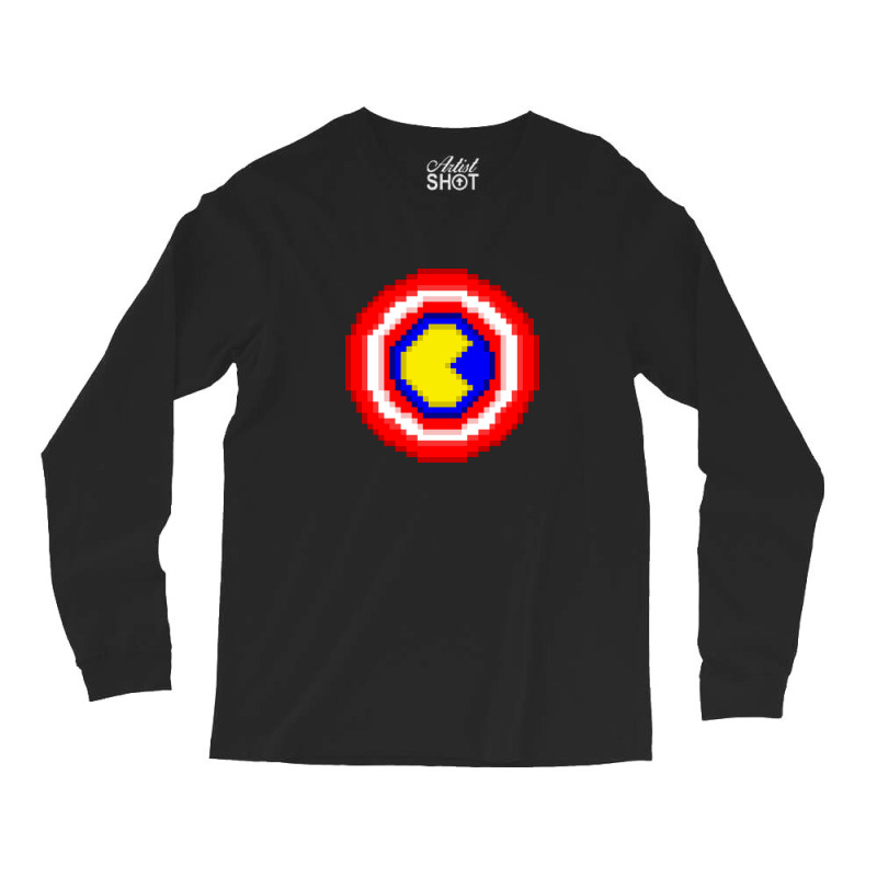 American Pacman Shield Long Sleeve Shirts by antorbesar | Artistshot