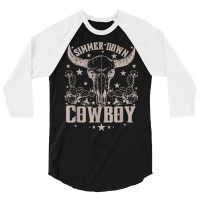 Simmer Down Cowboy Cowgirl 3/4 Sleeve Shirt | Artistshot