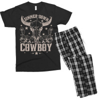 Simmer Down Cowboy Cowgirl Men's T-shirt Pajama Set | Artistshot