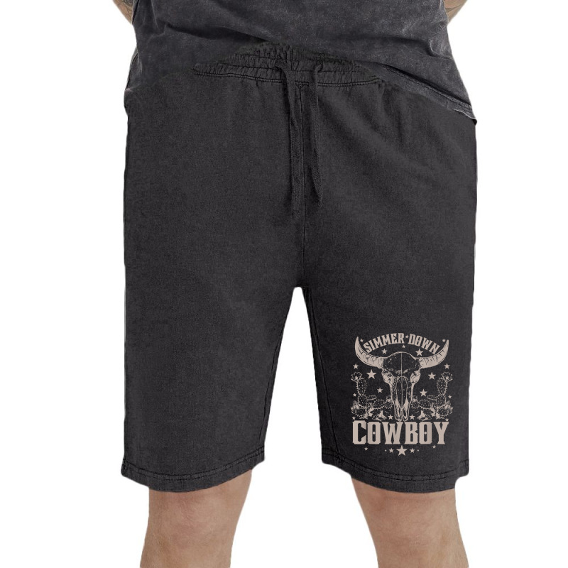 Simmer Down Cowboy Cowgirl Vintage Short | Artistshot