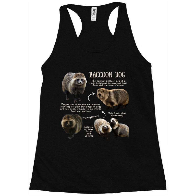 Animal Facts - Raccoon Dog Racerback Tank by Kenlofu52 | Artistshot