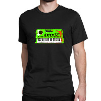 Retro Green Keyboard Synthesiser - Glitchy Mix Classic T-shirt | Artistshot