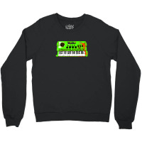 Retro Green Keyboard Synthesiser - Glitchy Mix Crewneck Sweatshirt | Artistshot