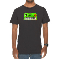 Retro Green Keyboard Synthesiser - Glitchy Mix Vintage T-shirt | Artistshot