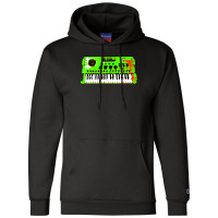 Retro Green Keyboard Synthesiser - Glitchy Mix Champion Hoodie | Artistshot