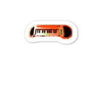 Retro Red Keyboard Synthesiser - Glitchy Mix Sticker | Artistshot