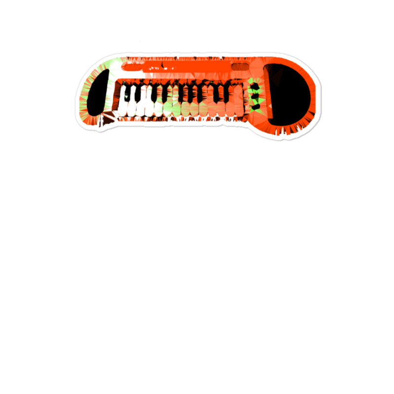 Retro Red Keyboard Synthesiser - Glitchy Mix Sticker | Artistshot