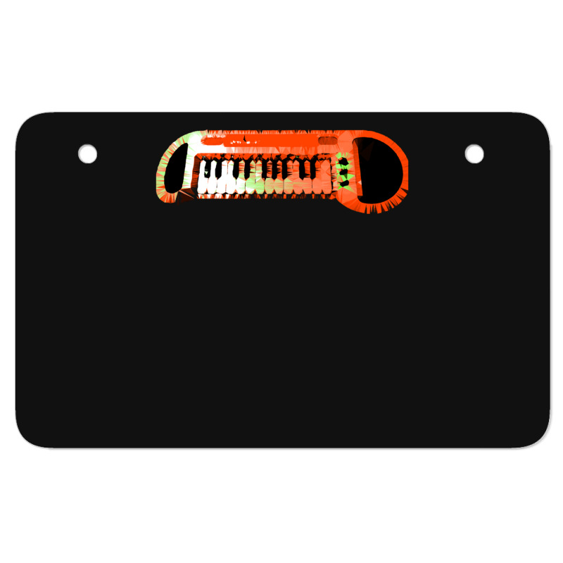 Retro Red Keyboard Synthesiser - Glitchy Mix Atv License Plate | Artistshot