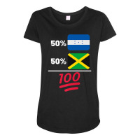 Honduran Plus Jamaican Heritage Mix Flag Premium T Shirt Maternity Scoop Neck T-shirt | Artistshot