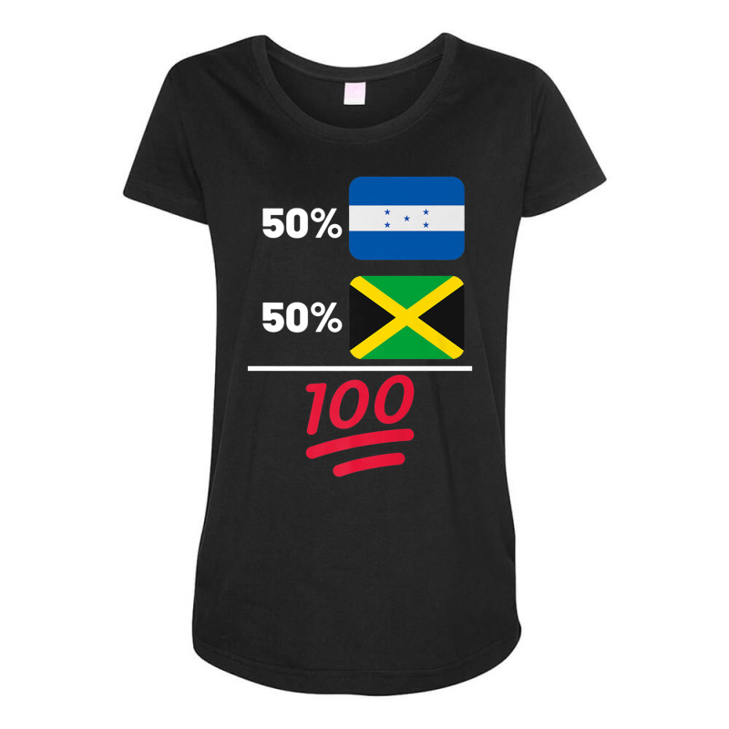 Honduran Plus Jamaican Heritage Mix Flag Premium T Shirt Maternity Scoop Neck T-shirt by cm-arts | Artistshot