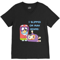 I Slipped On My Beans V-neck Tee | Artistshot