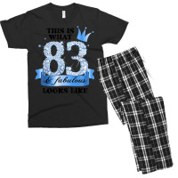 83 & Fabulous I Blue White Party Group Candid Photo Outfit Men's T-shirt Pajama Set | Artistshot