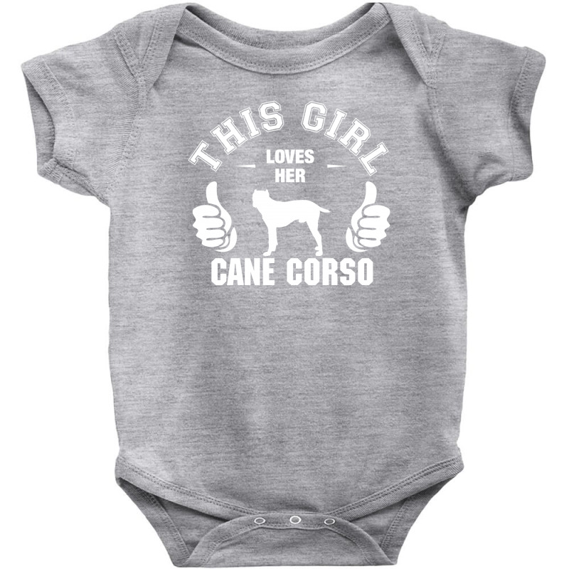 This Girl Loves Her Cane Corso Baby Bodysuit by tshiart | Artistshot