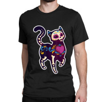 Cute Day Of The Dead Mexico Calavera Sugar Skull Cat Moon Classic T-shirt | Artistshot