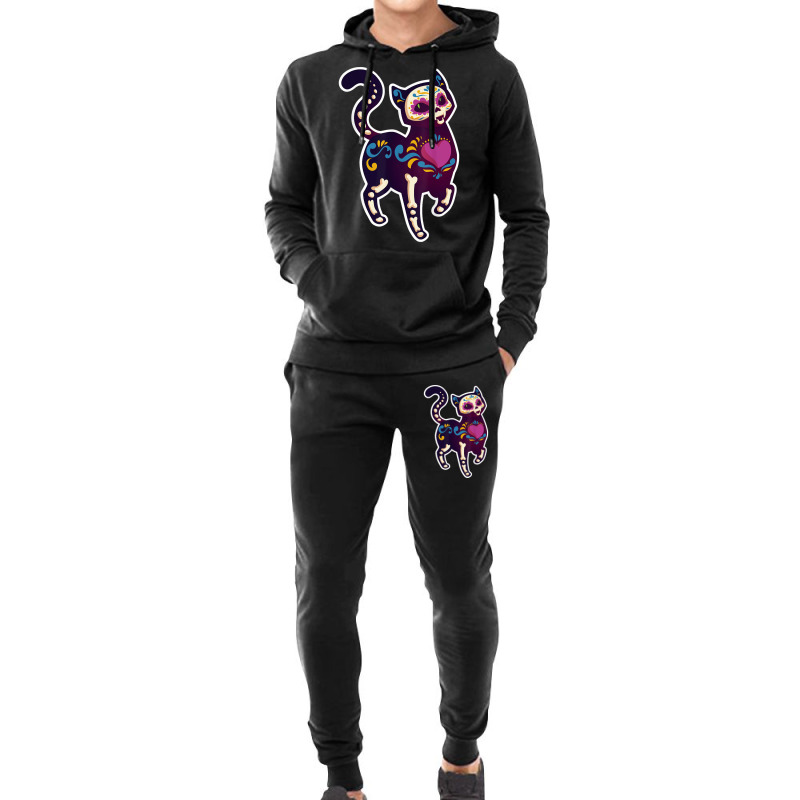 Cute Day Of The Dead Mexico Calavera Sugar Skull Cat Moon Hoodie & Jogger set by Aaronnderouin | Artistshot