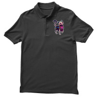 Cute Day Of The Dead Mexico Calavera Sugar Skull Cat Moon Men's Polo Shirt | Artistshot