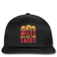 Run All The Miles Eat All The Tacos Funny Runner Race Track Long Sleev Printed Hat | Artistshot