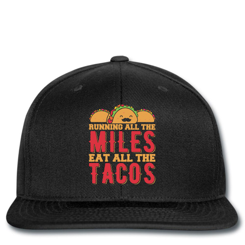 Run All The Miles Eat All The Tacos Funny Runner Race Track Long Sleev Printed hat by cm-arts | Artistshot