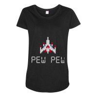 Arcade Retro Video Game Ship Maternity Scoop Neck T-shirt | Artistshot