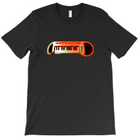 Retro Red Keyboard Synthesiser - Glitchy Mix T-shirt | Artistshot