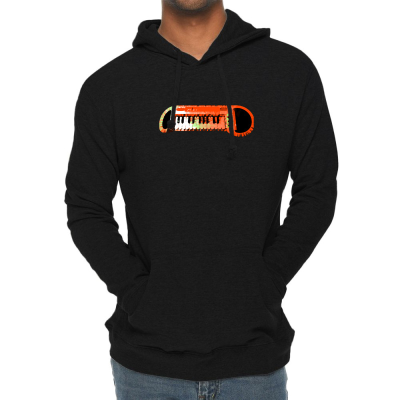 Retro Red Keyboard Synthesiser - Glitchy Mix Lightweight Hoodie | Artistshot