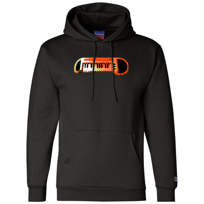 Retro Red Keyboard Synthesiser - Glitchy Mix Champion Hoodie | Artistshot