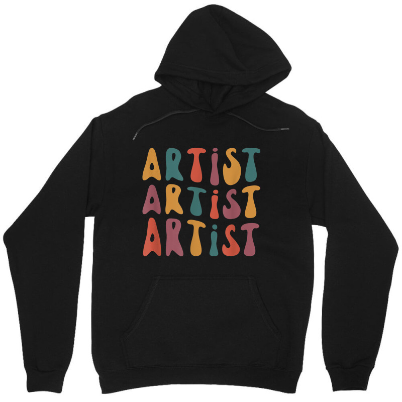 Artist Groovy Retro Colorful Design Graphic Artist Artistic Unisex Hoodie | Artistshot