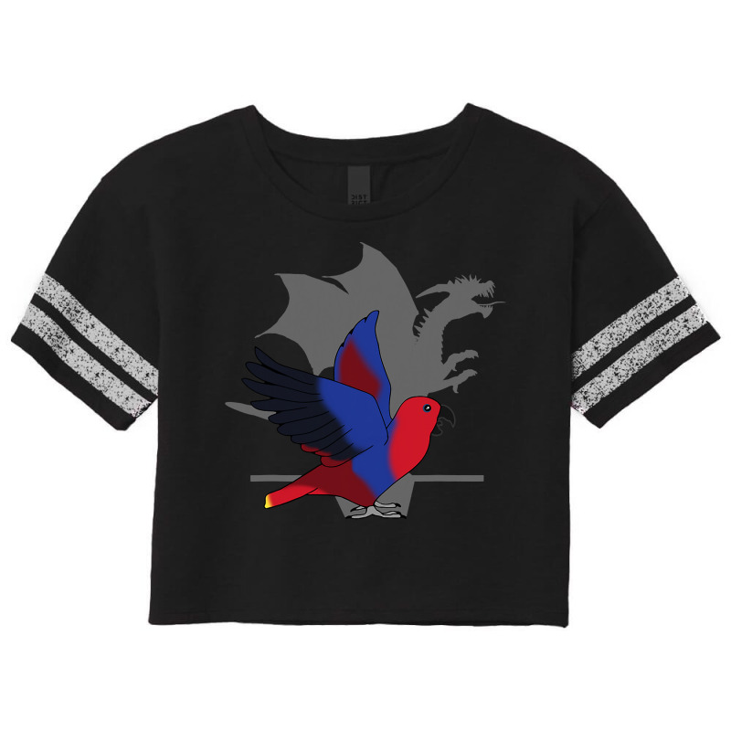 Female Eclectus Dragon Shadow, Funny Screaming Dragon Birb Scorecard Crop Tee by cm-arts | Artistshot