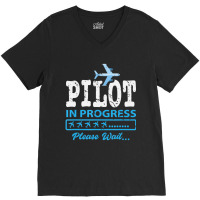 Future Pilot Aviation Student Pilot V-neck Tee | Artistshot