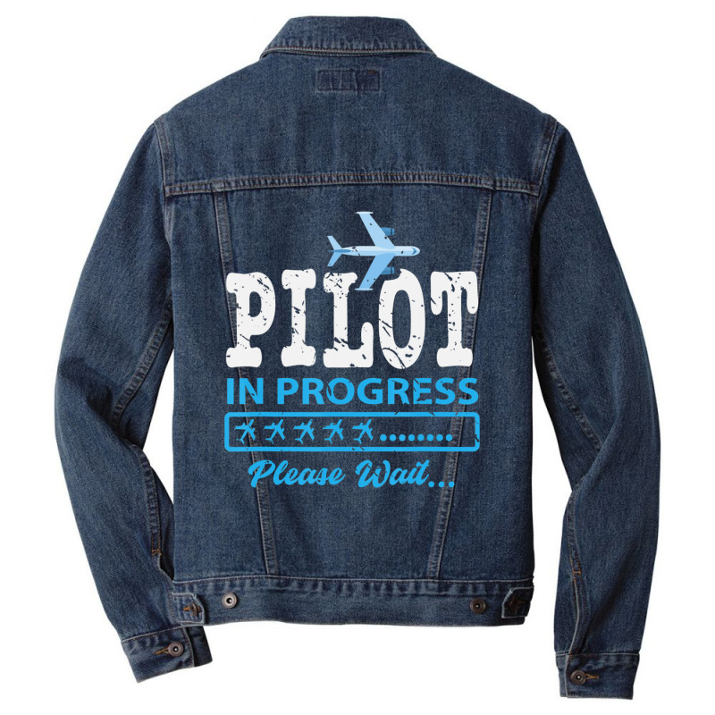 Future Pilot Aviation Student Pilot Men Denim Jacket | Artistshot