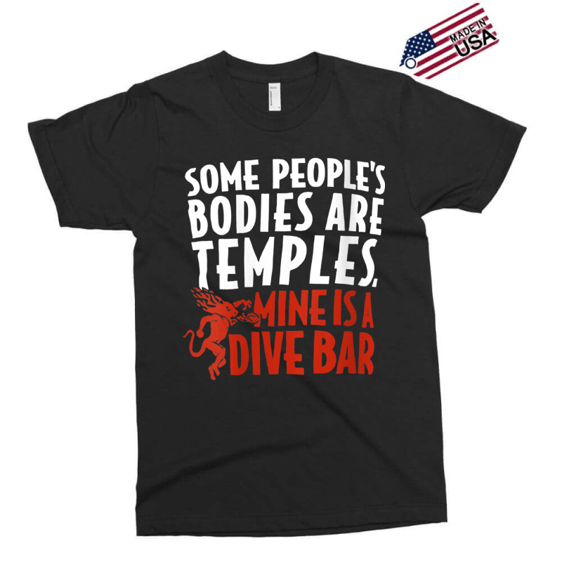 Womens Some People's Bodies Are Temples Mine Is A Dive Bar V Neck T Sh Exclusive T-shirt by cm-arts | Artistshot