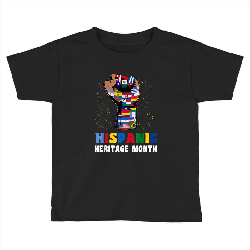 Hispanic Heritage Month Colorful Countries Flags Latinx Hand Toddler T-shirt by JaniceMarieFleener | Artistshot