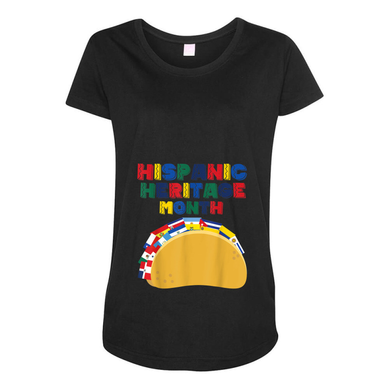 Hispanic Heritage Month Funny Tacos Latin American Countries Maternity Scoop Neck T-shirt by JaniceMarieFleener | Artistshot