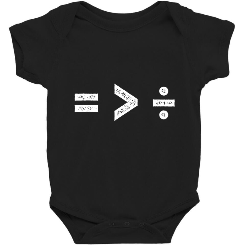 Equality Is Greater Than Division Symbols Baby Bodysuit by cm-arts | Artistshot