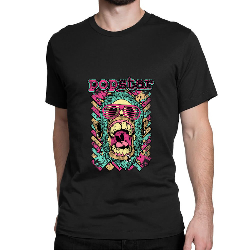 Rock Pop Star Gorilla. Classic T-shirt by HeatherThomas | Artistshot