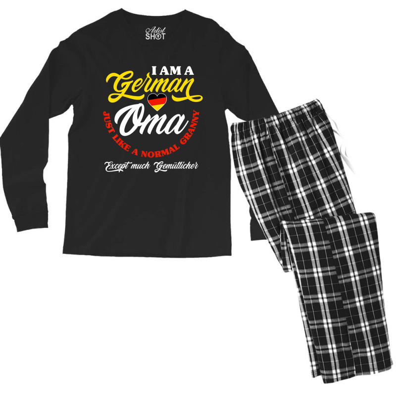 Germany German Oma German Granny Deutsche Oma Men's Long Sleeve Pajama Set by cm-arts | Artistshot