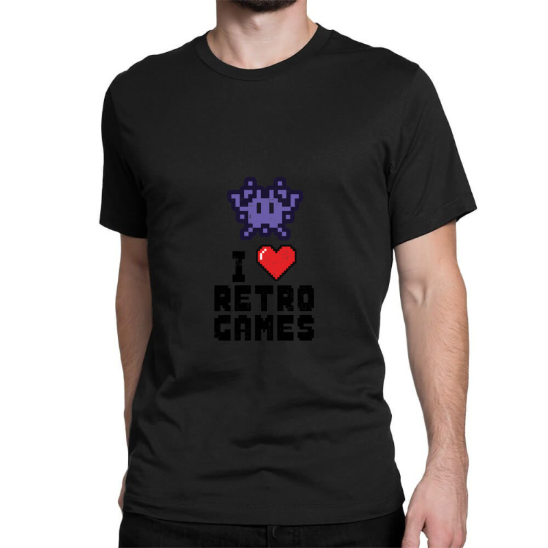 I Love Retro Games Arcade Gamer 1 Classic T-shirt by SteveHunter | Artistshot