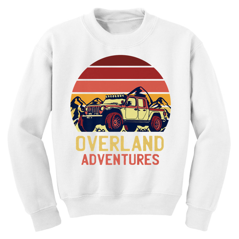 Overland Adventures Camping Offroad Mountain Sunset Graphic Premium T Youth Sweatshirt by cm-arts | Artistshot