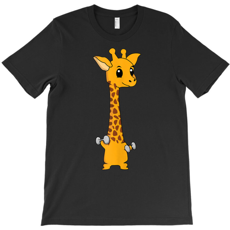 Giraffe Camelopard Lifting Gym Motivation T-Shirt by cm-arts | Artistshot