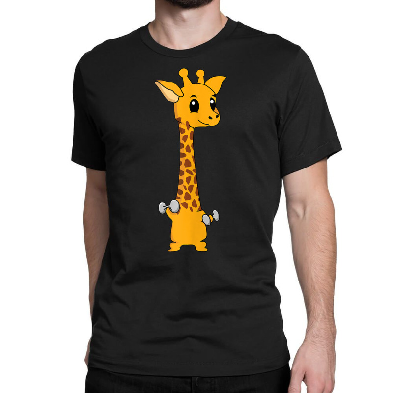 Giraffe Camelopard Lifting Gym Motivation Classic T-shirt by cm-arts | Artistshot