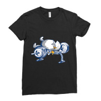 Egg Weight-lifting Accident Fitness Gym Motivation Ladies Fitted T-shirt | Artistshot