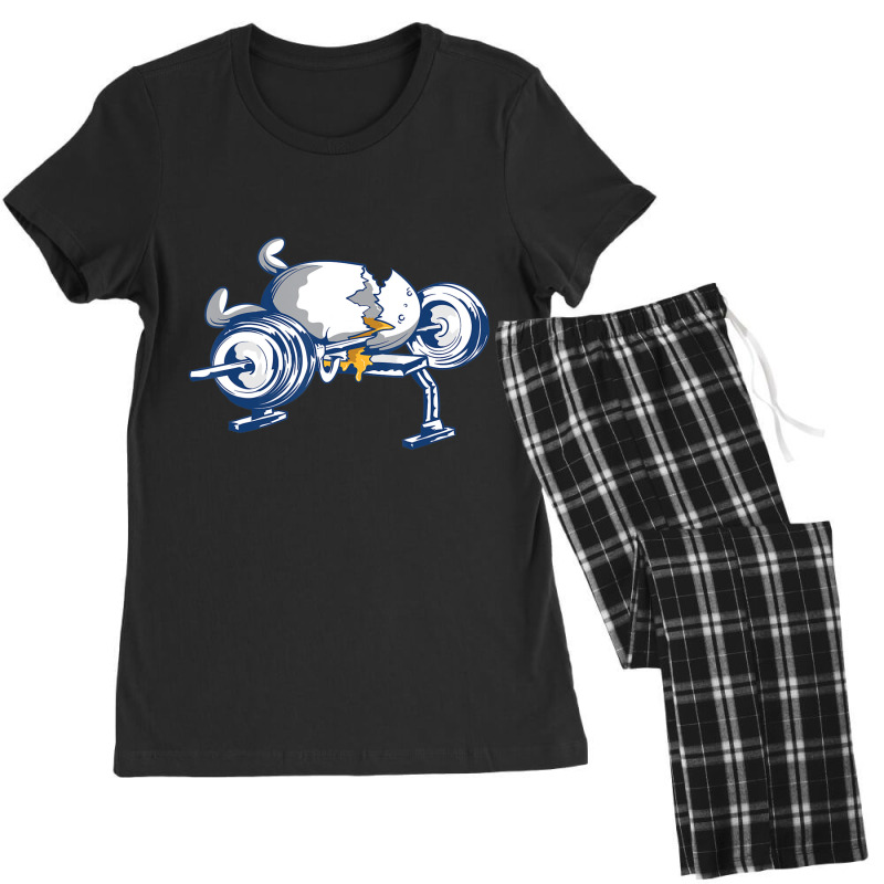 Egg Weight-lifting Accident Fitness Gym Motivation Women's Pajamas Set by cm-arts | Artistshot