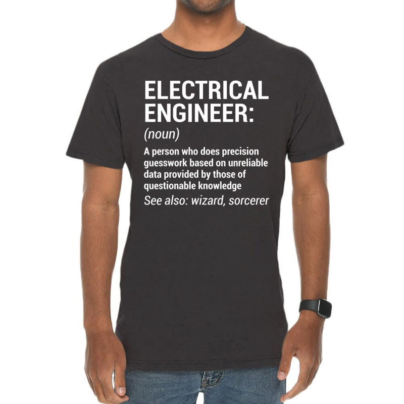 Electrical Engineer Definition Engineering Vintage T-Shirt by cm-arts | Artistshot