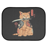 Japanese Samurai Ninja Cat Kawaii Tattoo Graphic Rear Car Mat | Artistshot