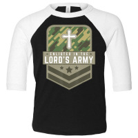 Enlisted In The Lord's Army Faith Religious Cross Toddler 3/4 Sleeve Tee | Artistshot